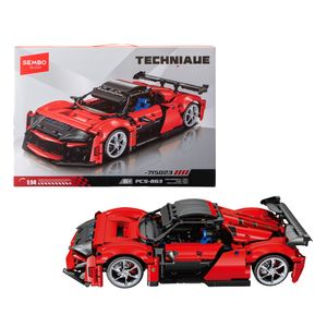Sembo Tech 1/14 Red Italian Supercar (863 Pieces) 32.8cm